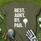 Best Aunt By Par Golf Themed T-Shirt