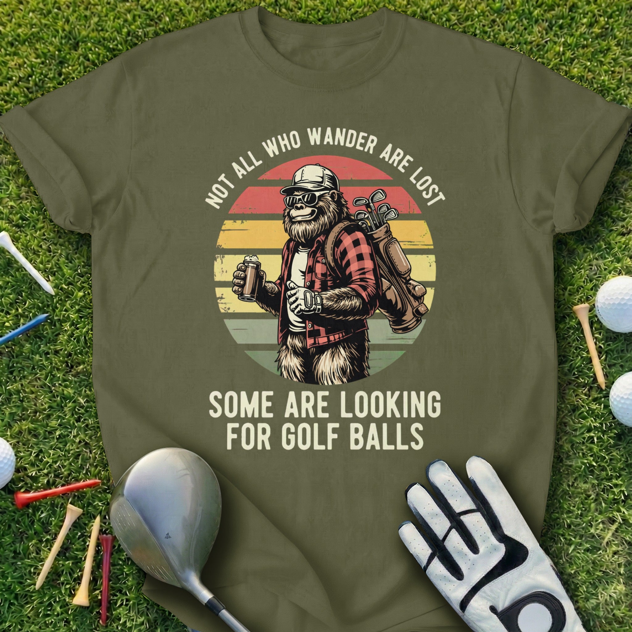 Not All Who Wander Are Lost Golf Balls T-Shirt