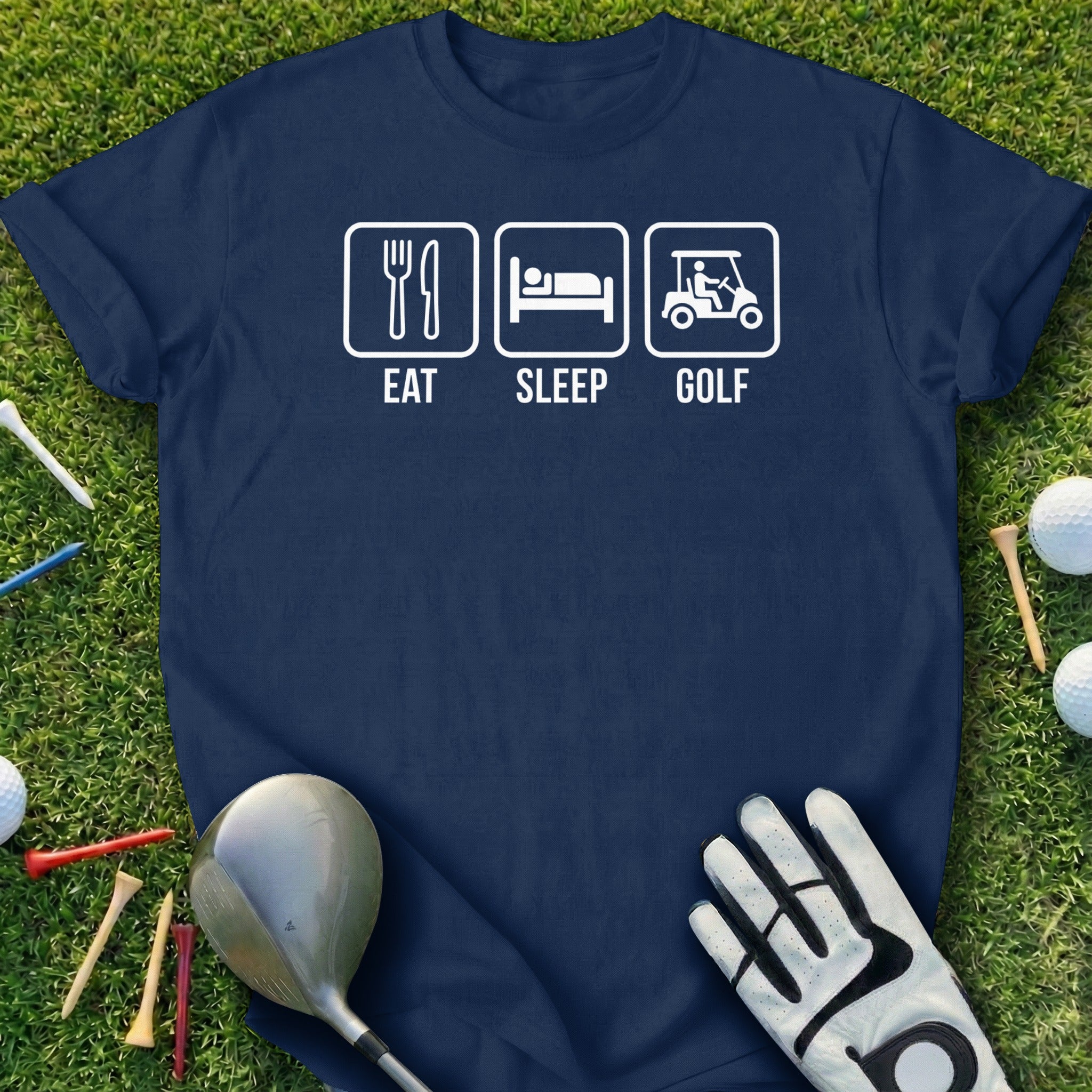 Eat Sleep Golf Funny Golf Lover T-Shirt for Golfers