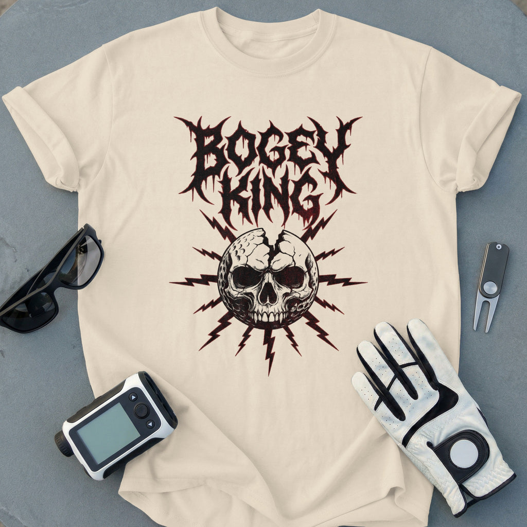 Bogey King Skull Graphic Tee with Golf Accessories