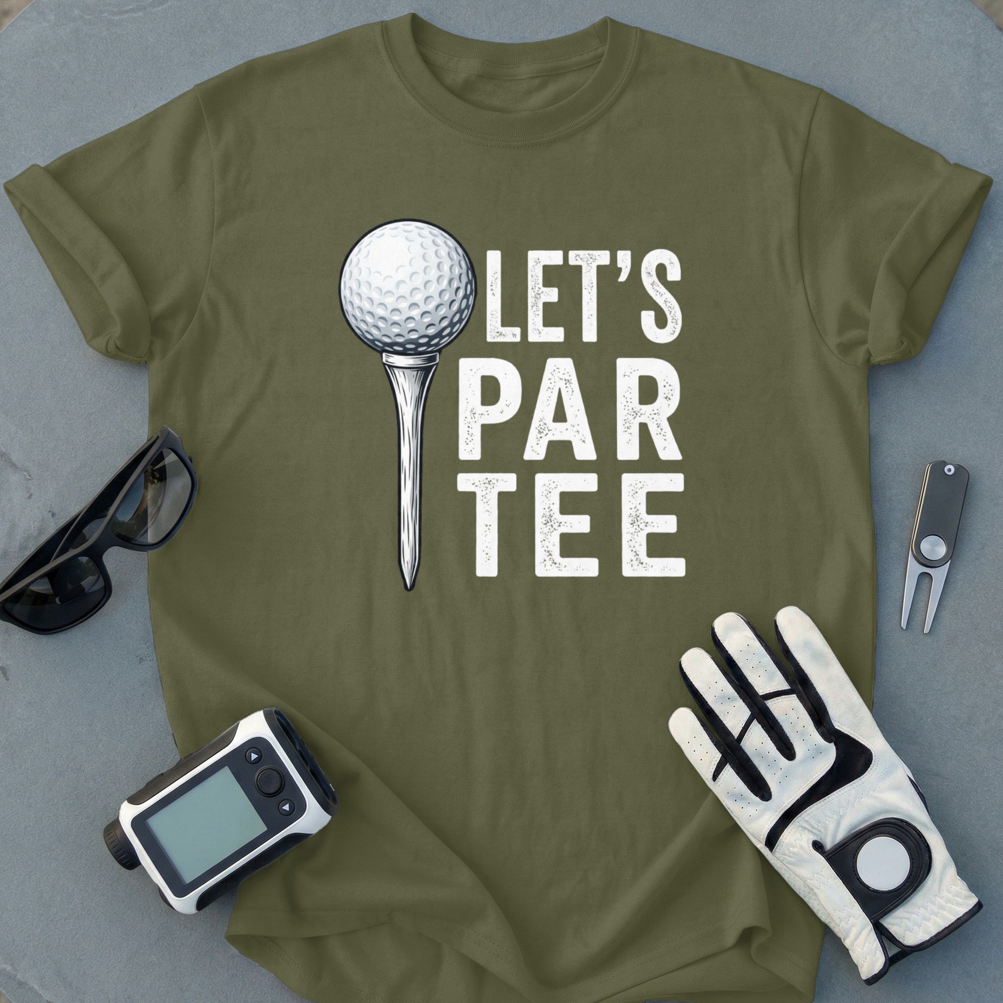 Let's Par Tee Golf Themed Tee Shirt for Golf Lovers