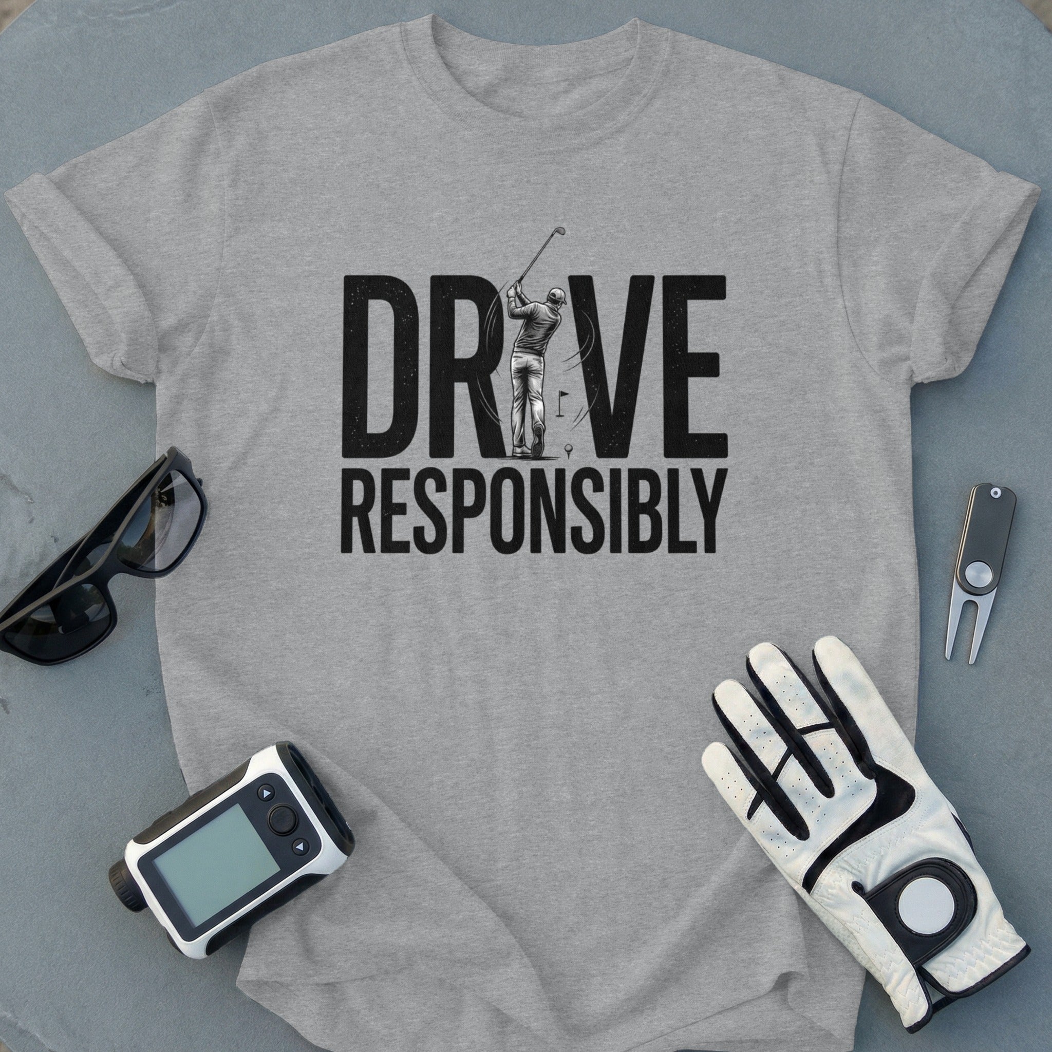 Drive Responsibly Golfing Graphic Print T-Shirt