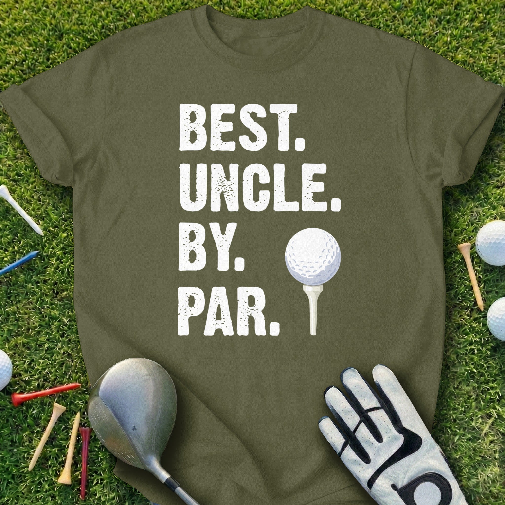 Best Uncle by Par Golf Tee Shirt for Golf Enthusiasts