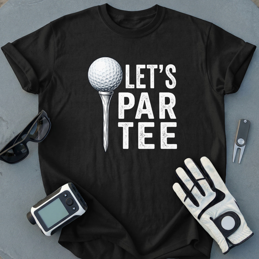 Let's Par Tee Golf Theme Graphic Tee Shirt