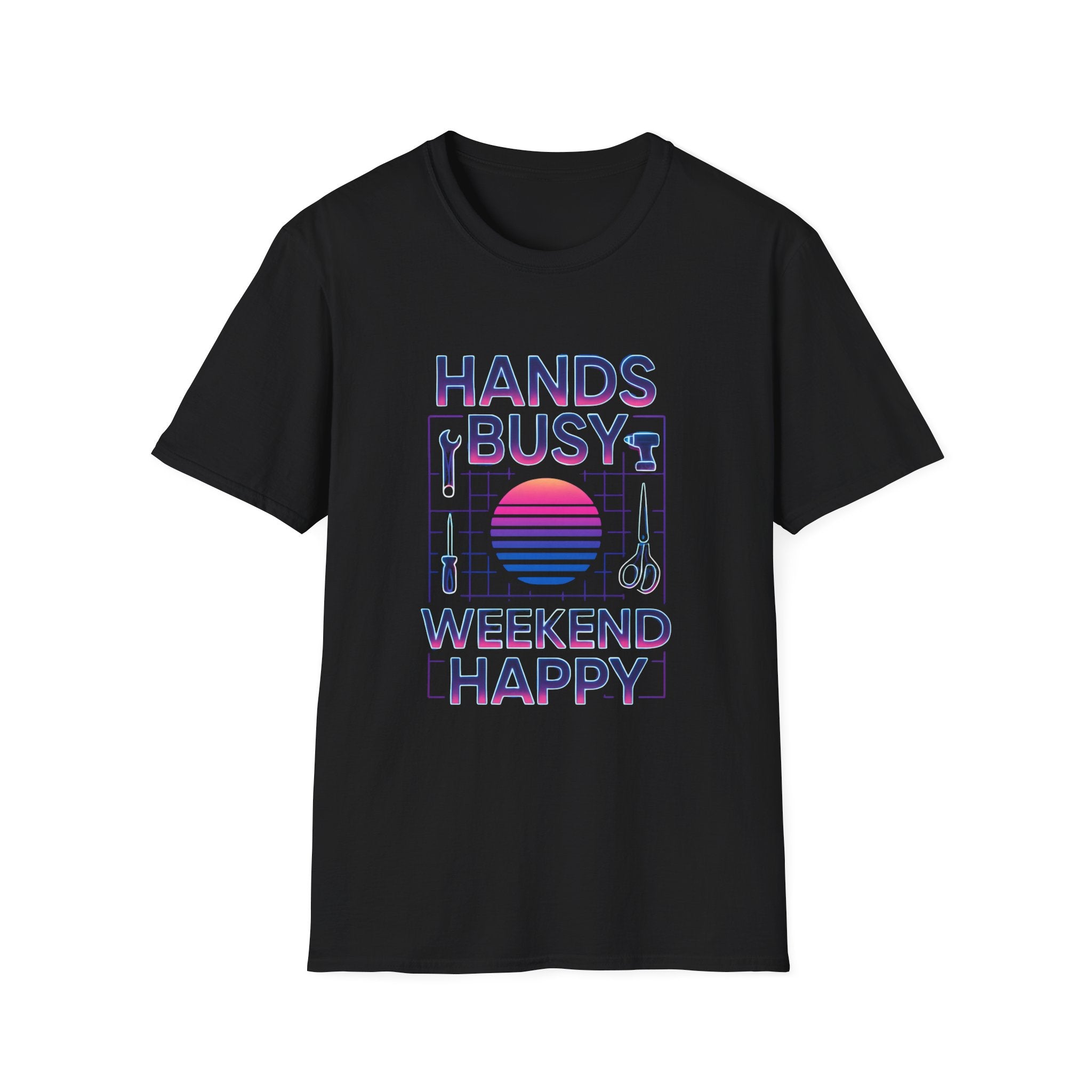 Busy Hands Neon Sign T-Shirt