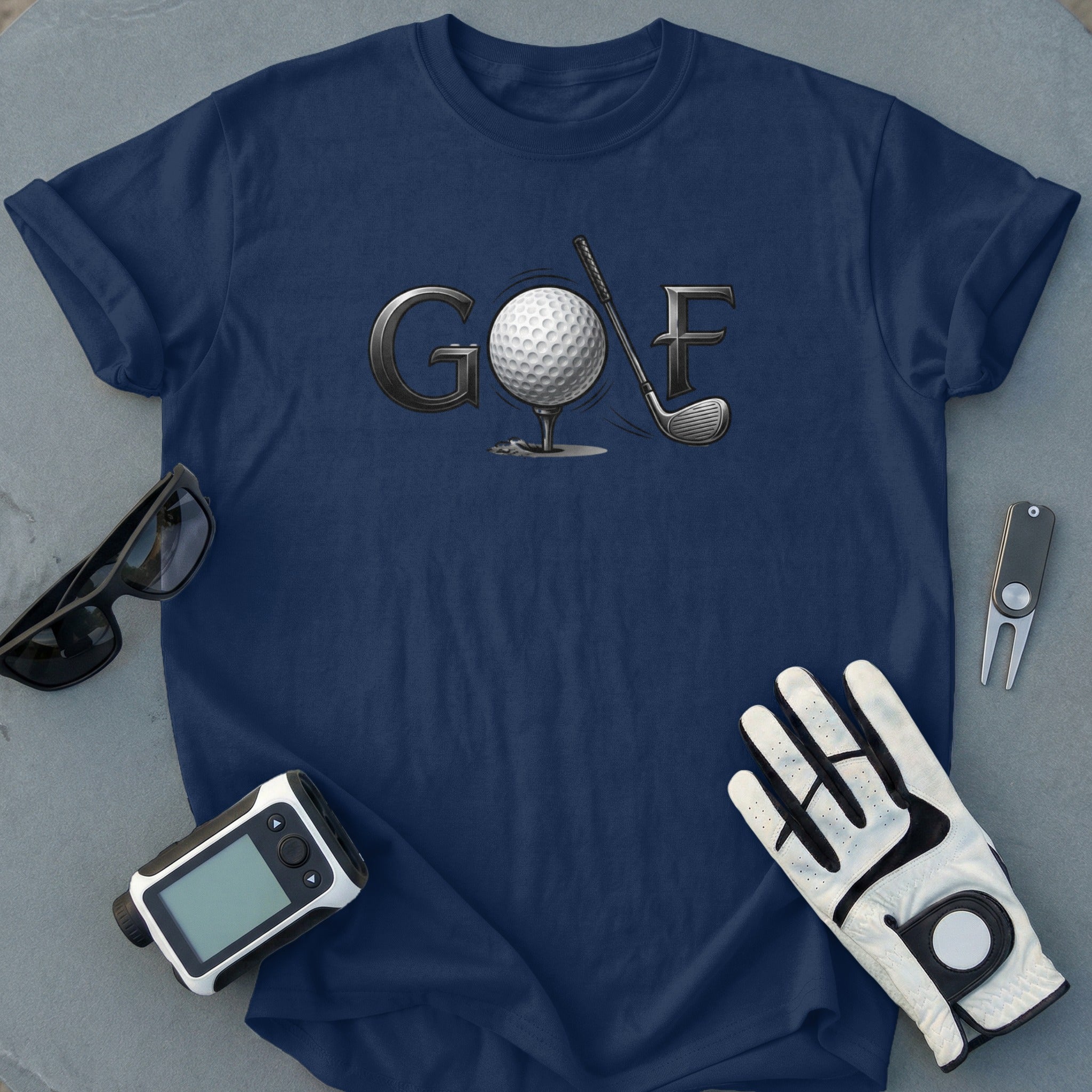 Golf Ball and Club Graphic Men's T-Shirt for Golf Lovers
