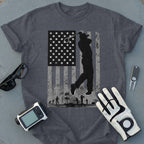 Patriotic Golf Silhouette Graphic T-Shirt Perfect Golf Tee