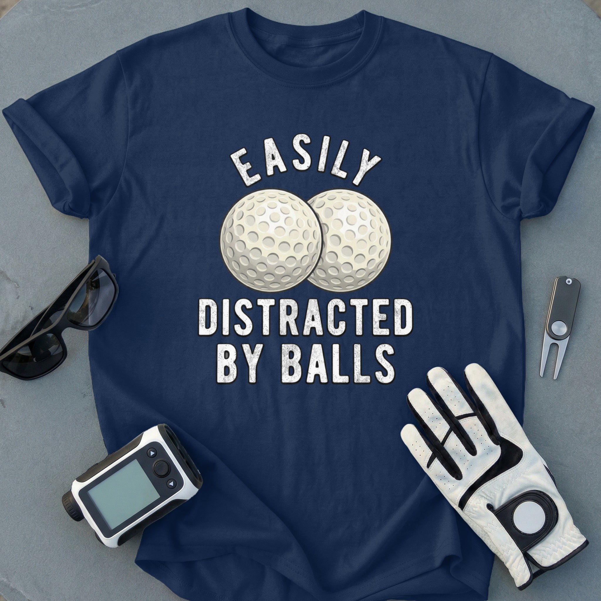 Easily Distracted By Balls Graphic T-Shirt