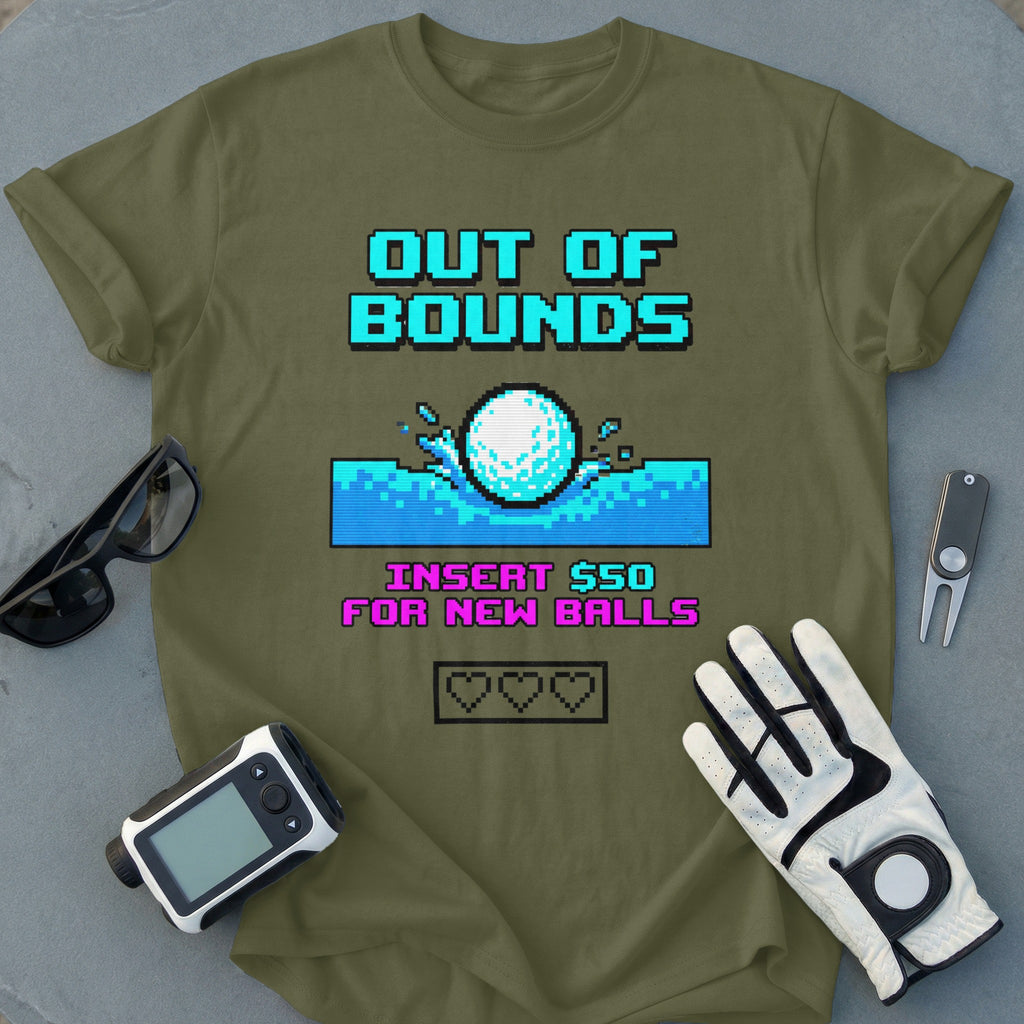 Out of Bounds Retro Gaming Parody T-Shirt
