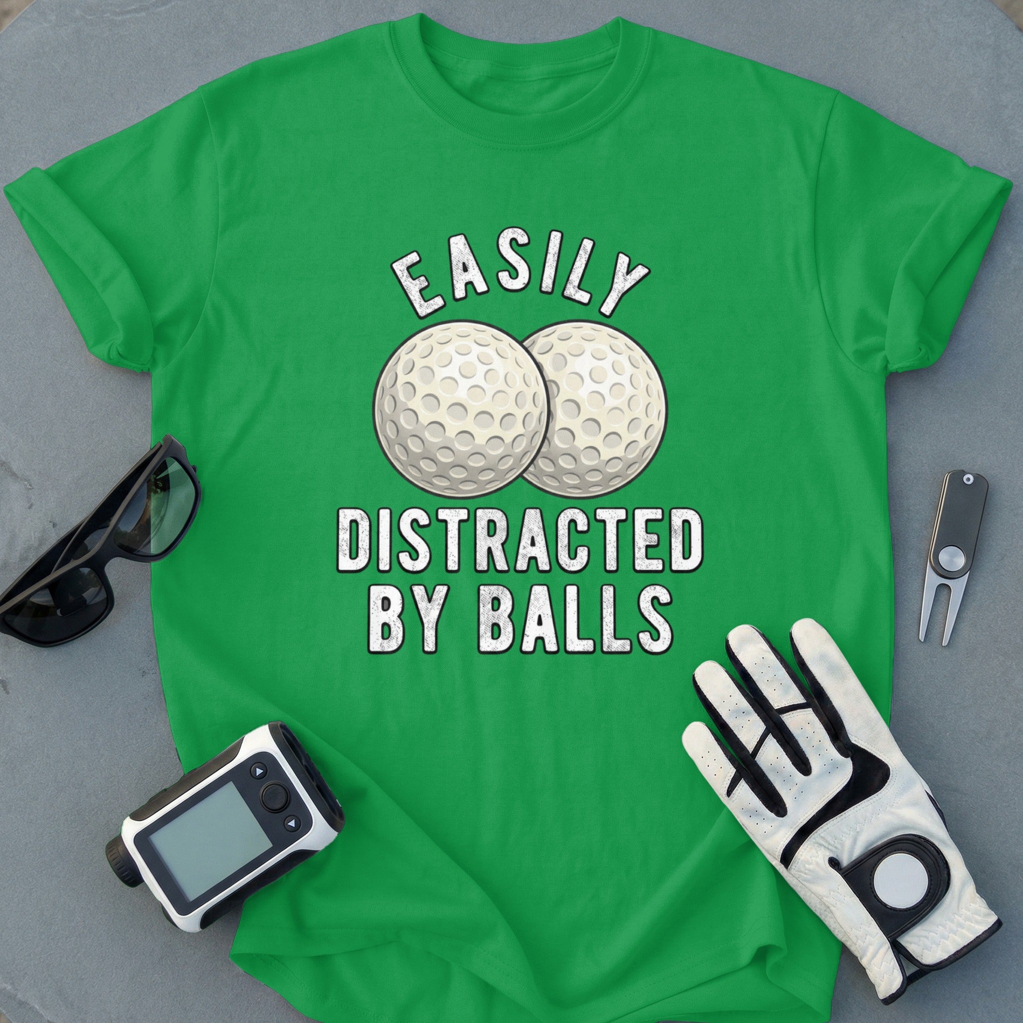 Easily Distracted By Balls Funny Golf T-Shirt