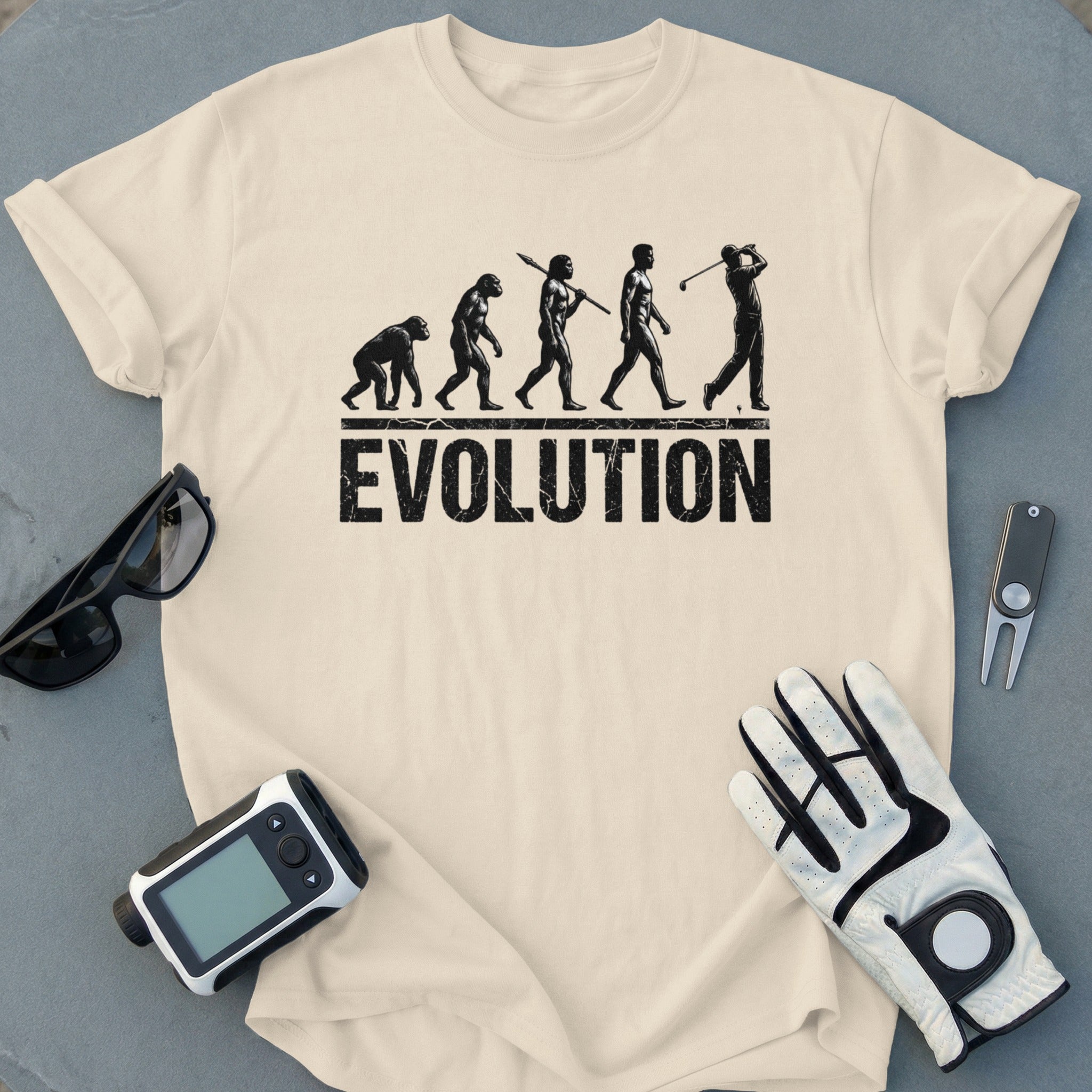 Evolution Graphic Design Golf T-shirt for Men