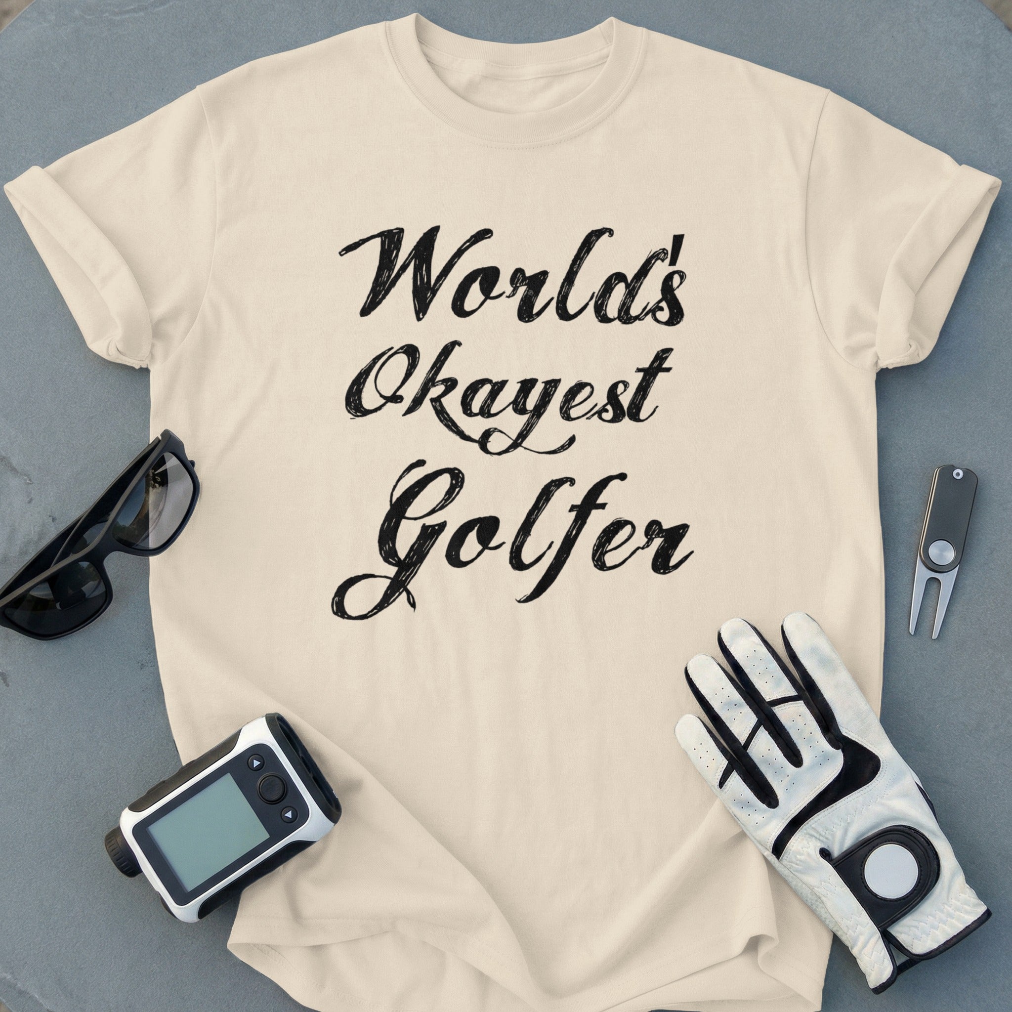 World's Okayest Golfer Graphic Tee Shirt Top