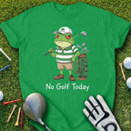 No Golf Today Frog Cartoon Graphic T-shirt
