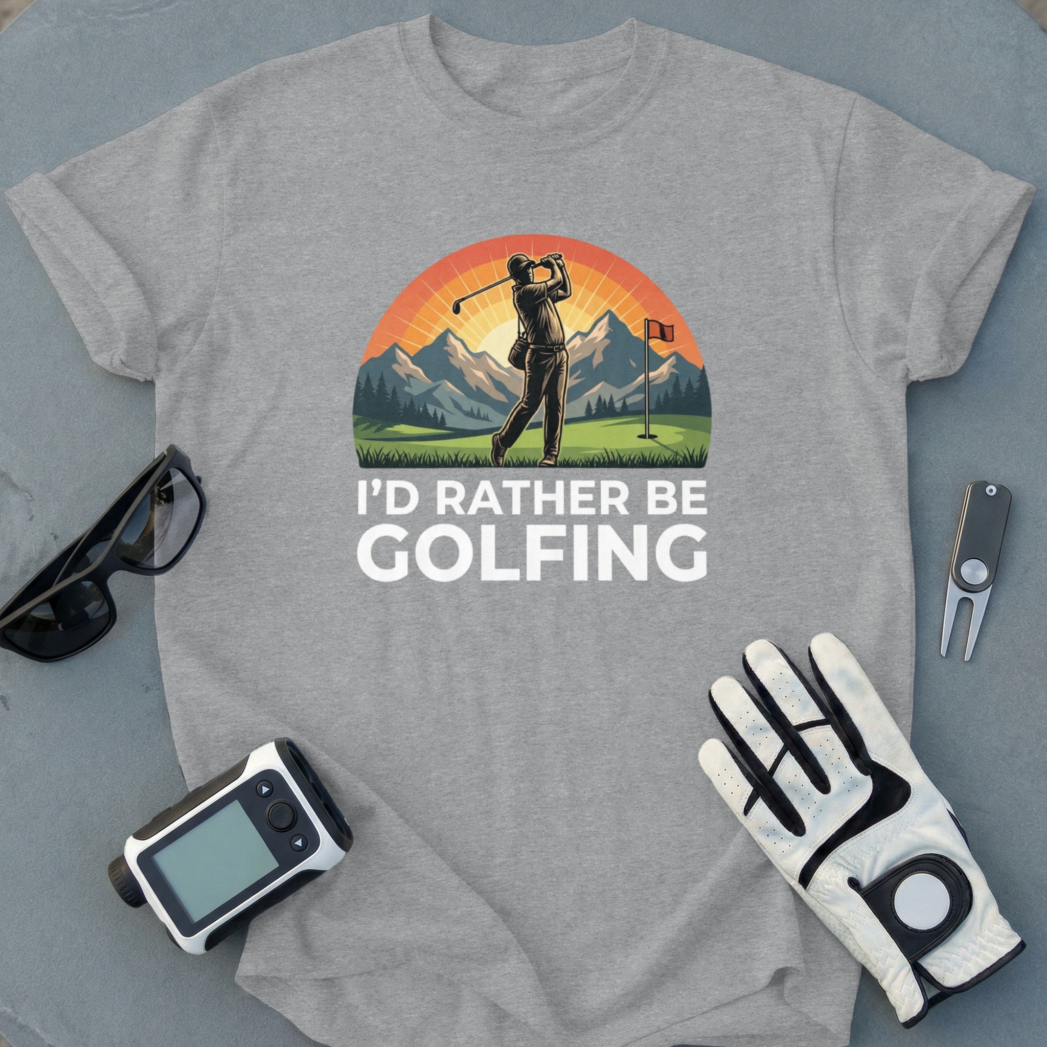 I'd Rather Be Golfing Graphic Tee Shirt