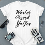 World's Okayest Golfer Graphic Tee for Sports Fans